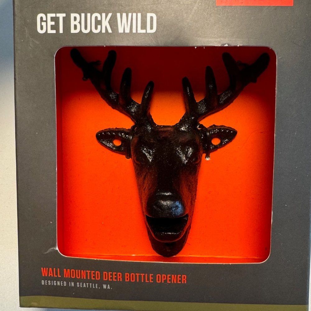 Stag Deer Head Wall Mounted Deer Bottle Opener Foster & Rye NIB